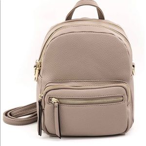 Tan Backpack Purse